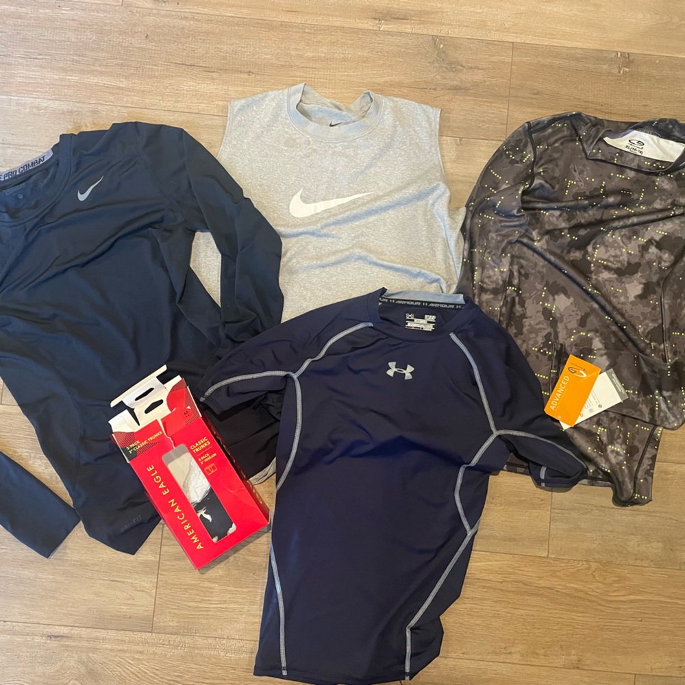 Teen boys base layers (football, ski, etc)